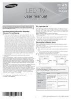 Samsung UN32J5003FOM TV Operating Manual